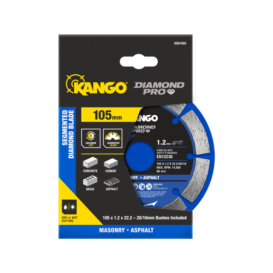Kango Diamond Pro 105mm Segmented Diamond Blade Masonry Asphalt