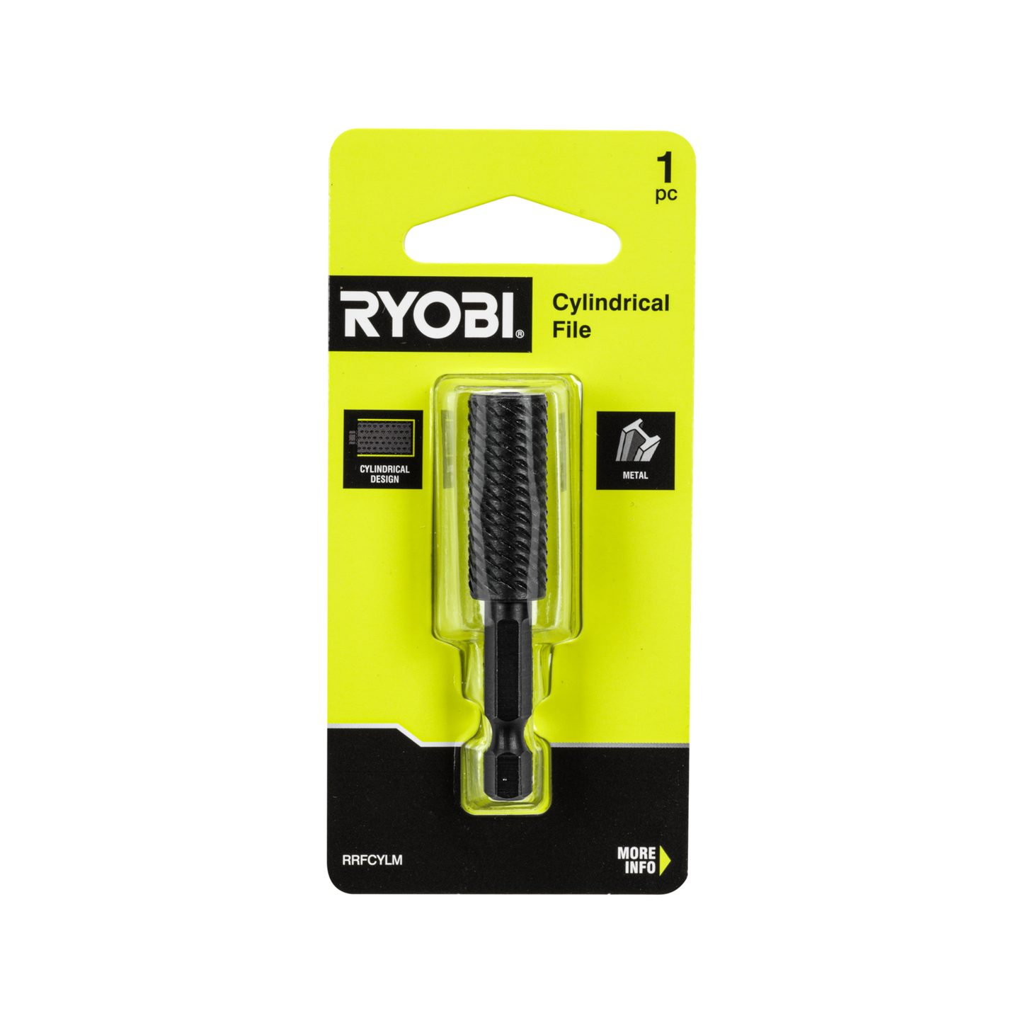Ryobi Metal Cylindrical Rotary File - 55 x 18 x 115mm