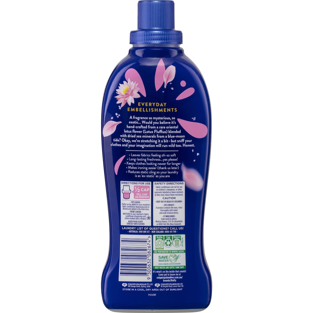 Fluffy Fabric Softener Concentrate Lotus & Sea Minerals 900ml