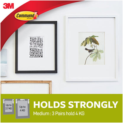 3m Command Picture Hanging Strips Medium Value 8 Pack