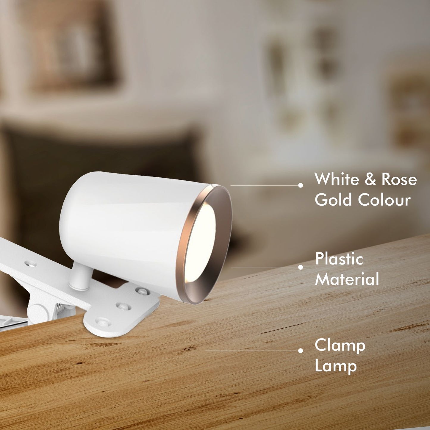 Verve Design LED Clip Lamp - 6W - Silver