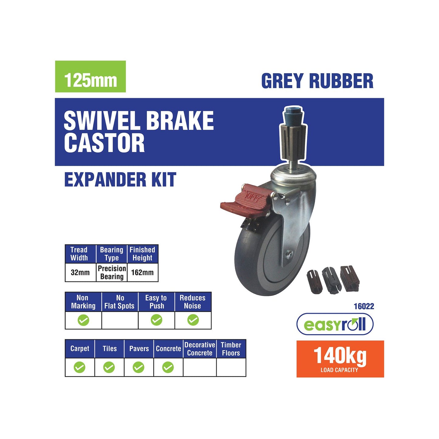 Easyroll Castor Xpan Kit - 125mm