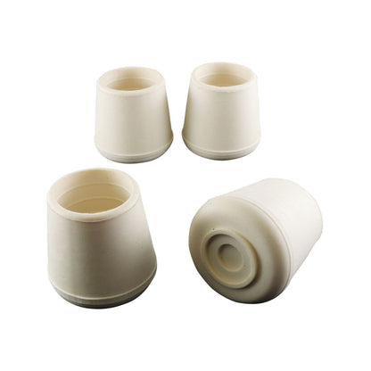 Surface Gard White Round Rubber Chair Tips - 29mm - 4 Pack
