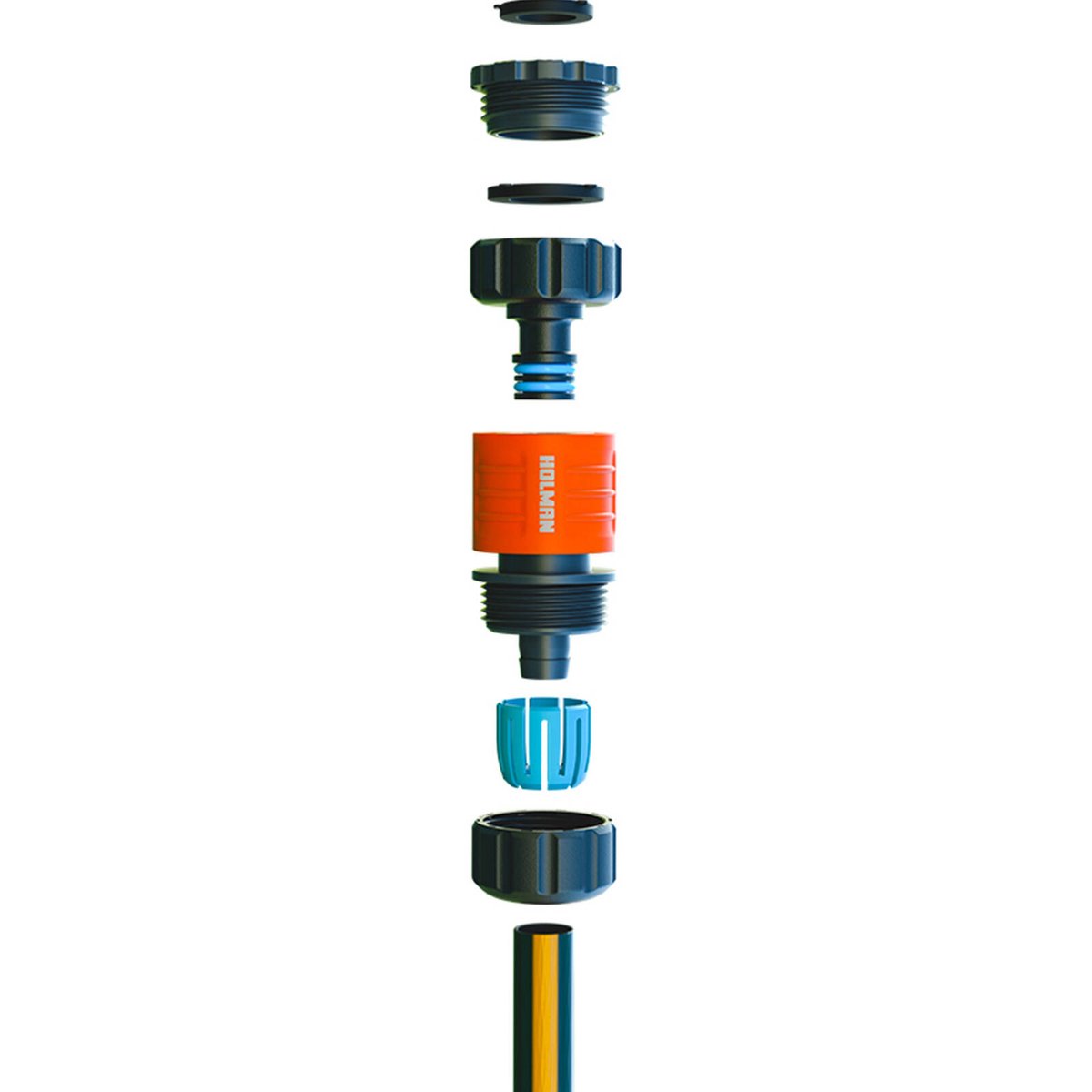 Holman 12mm Hose Connector - Plastic - Durable - Secure Connection