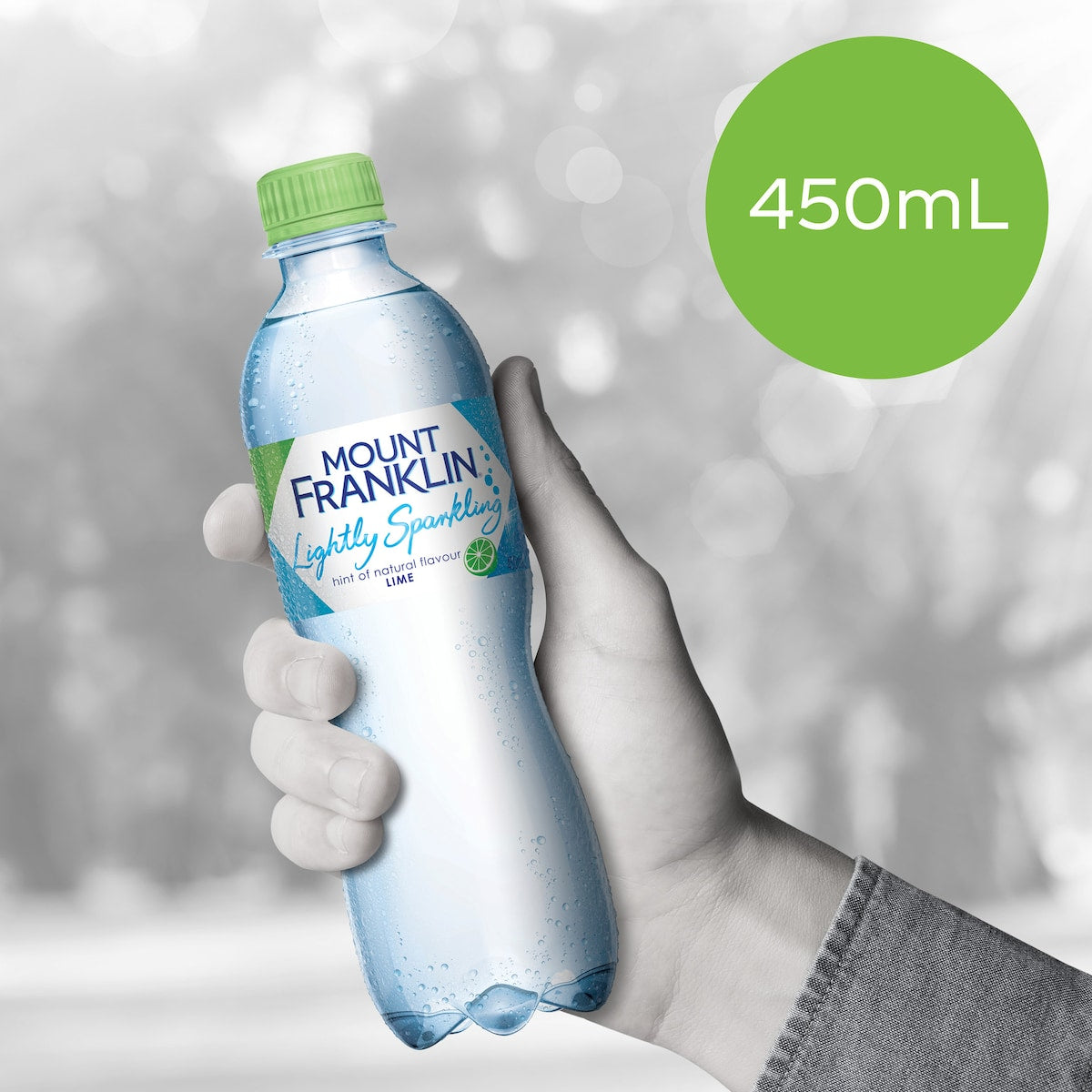 Mount Franklin Mineral Water Lightly Sparkling Lime Bottle 450ml