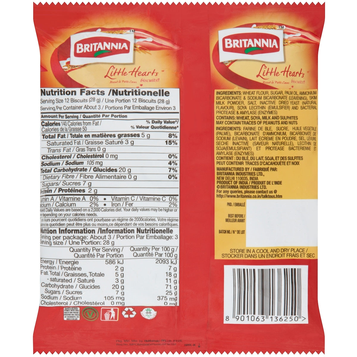 Britannia Little Hearts 75g