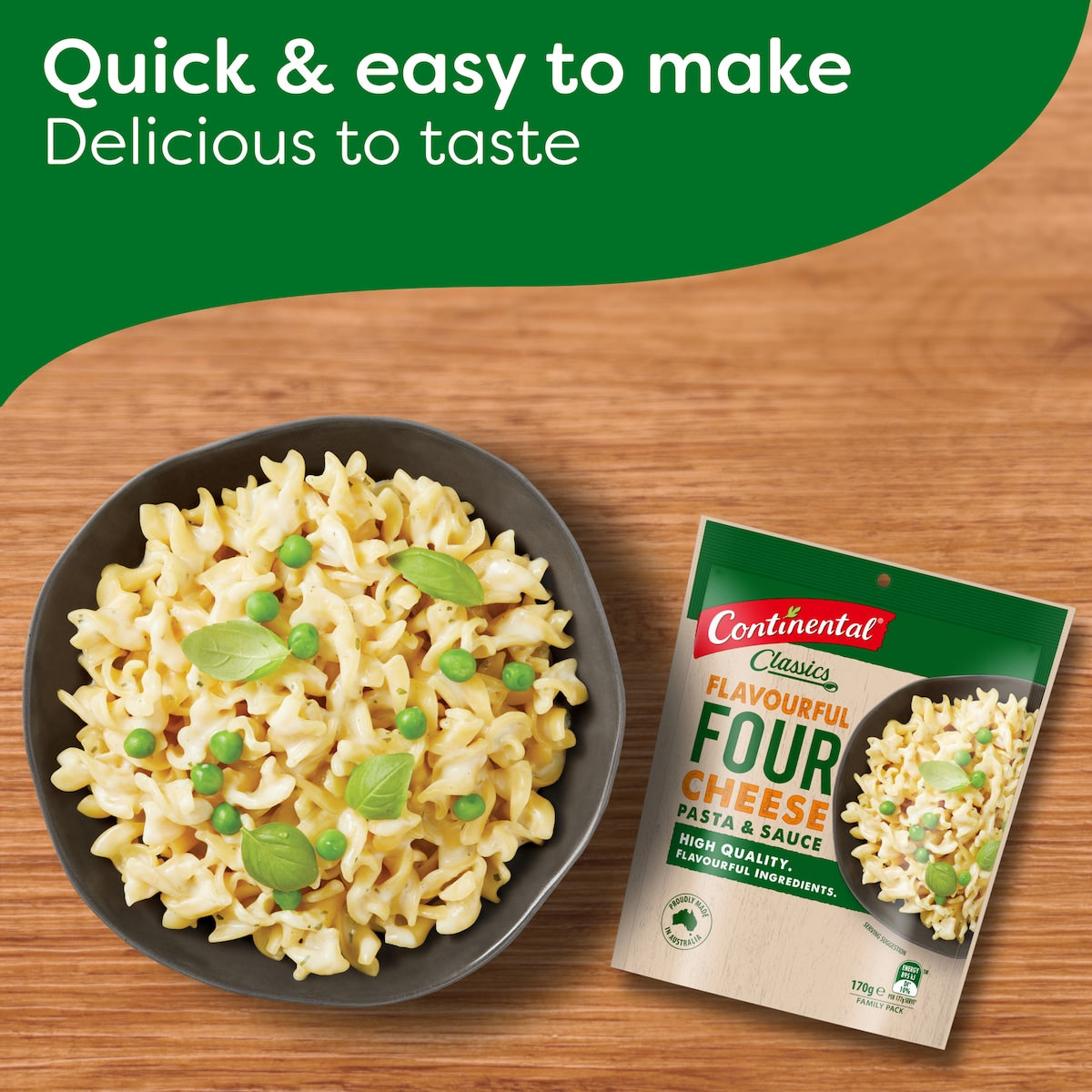 Continental Classics Pasta & Sauce Four Cheeses Family Pack 170g