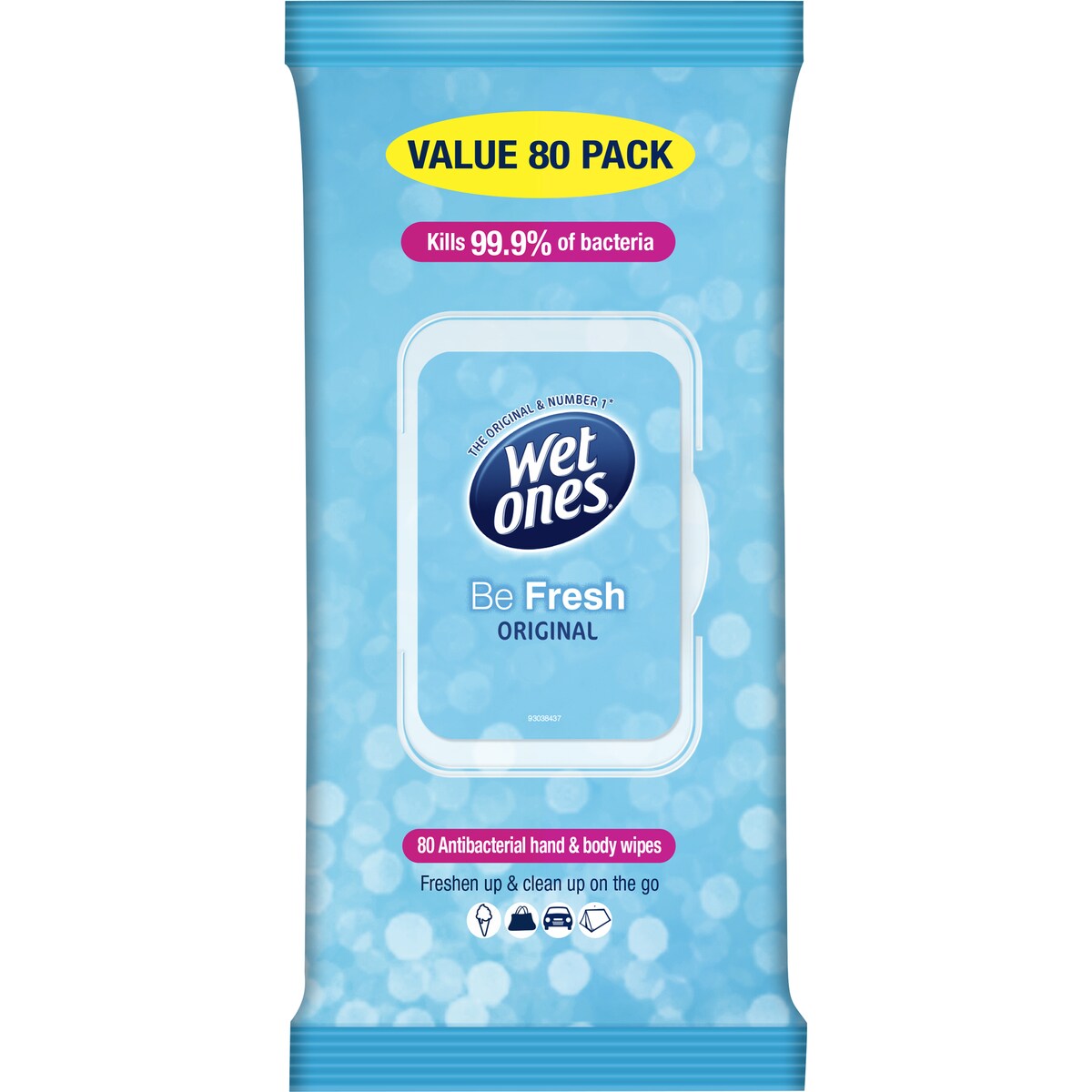 Wet Ones Moist Wipes Be Fresh 80 pack