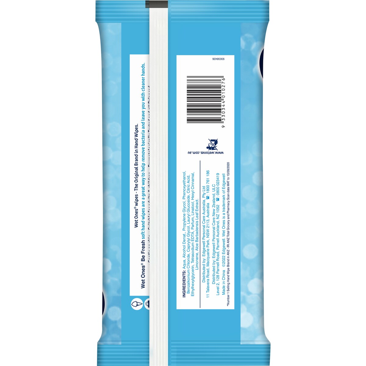 Wet Ones Moist Wipes Be Fresh 80 pack