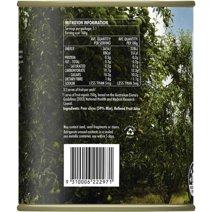 Spc Pears Sliced In Juice 825g