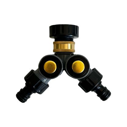 Bluhen Push Button 2 Way Outlet - Tap Mounter Brass Adaptor