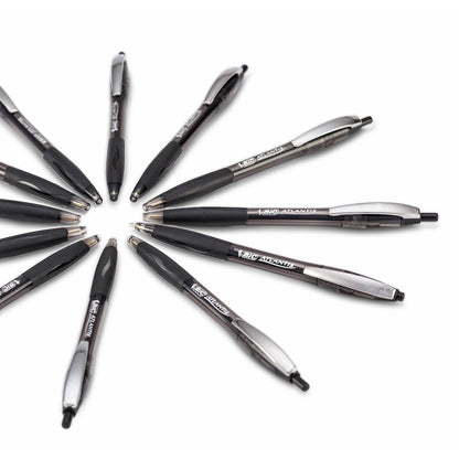 Bic Atlantis Retractable Ballpoint Pens Black 4 Pack