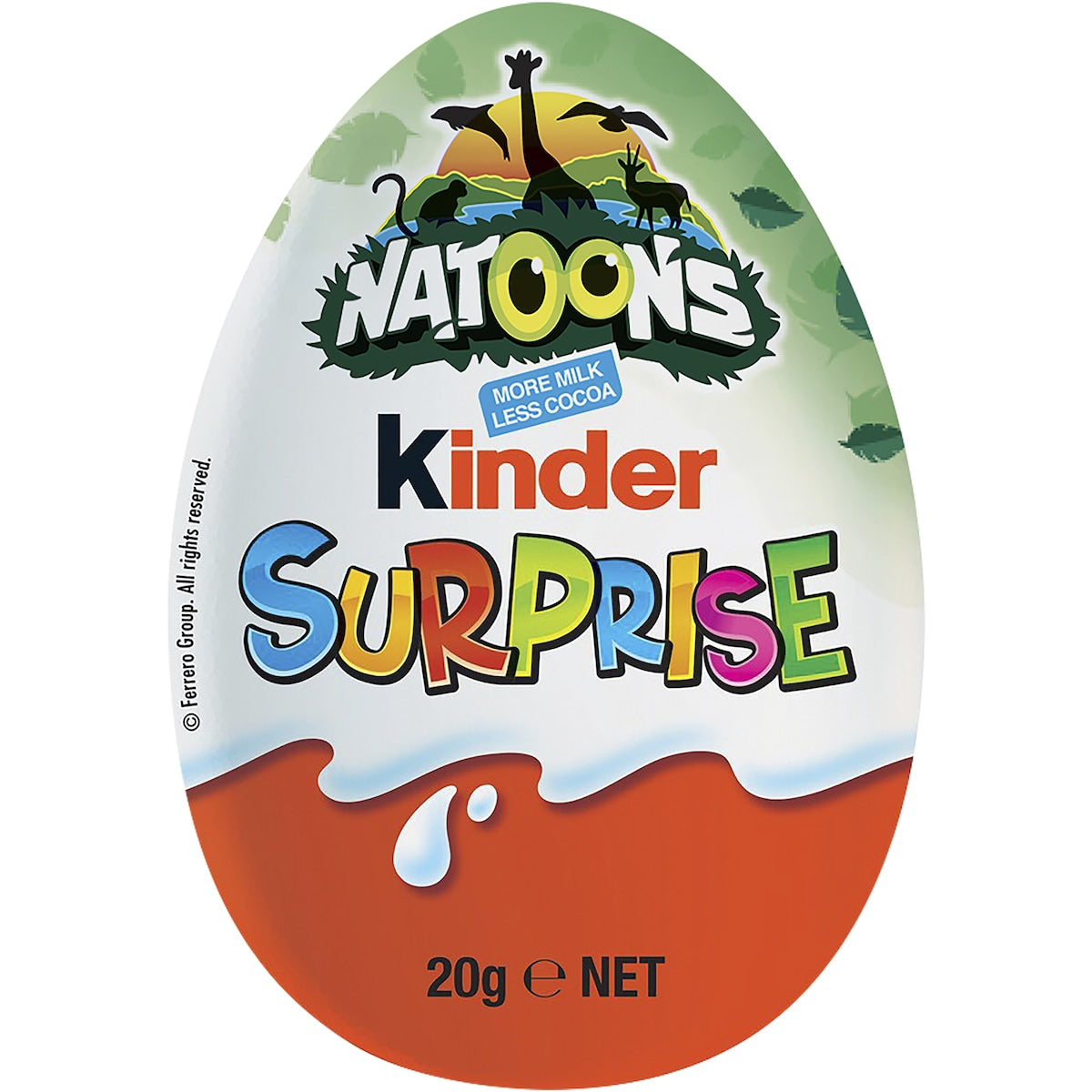 Kinder Surprise Milk Chocolate Egg with Natoons Toy 20g