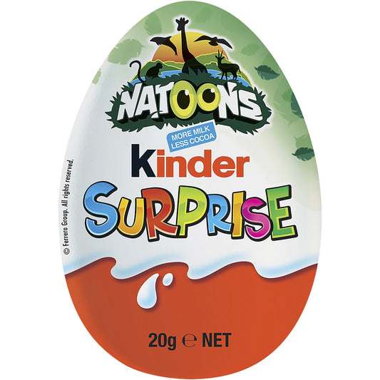 Kinder Surprise Milk Chocolate Egg with Natoons Toy 20g