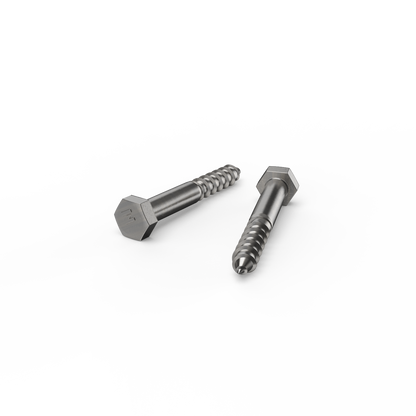 Zenith Hex Head Coach Screws - M10 x 75mm - Stainless Steel 304 - 12 Pack