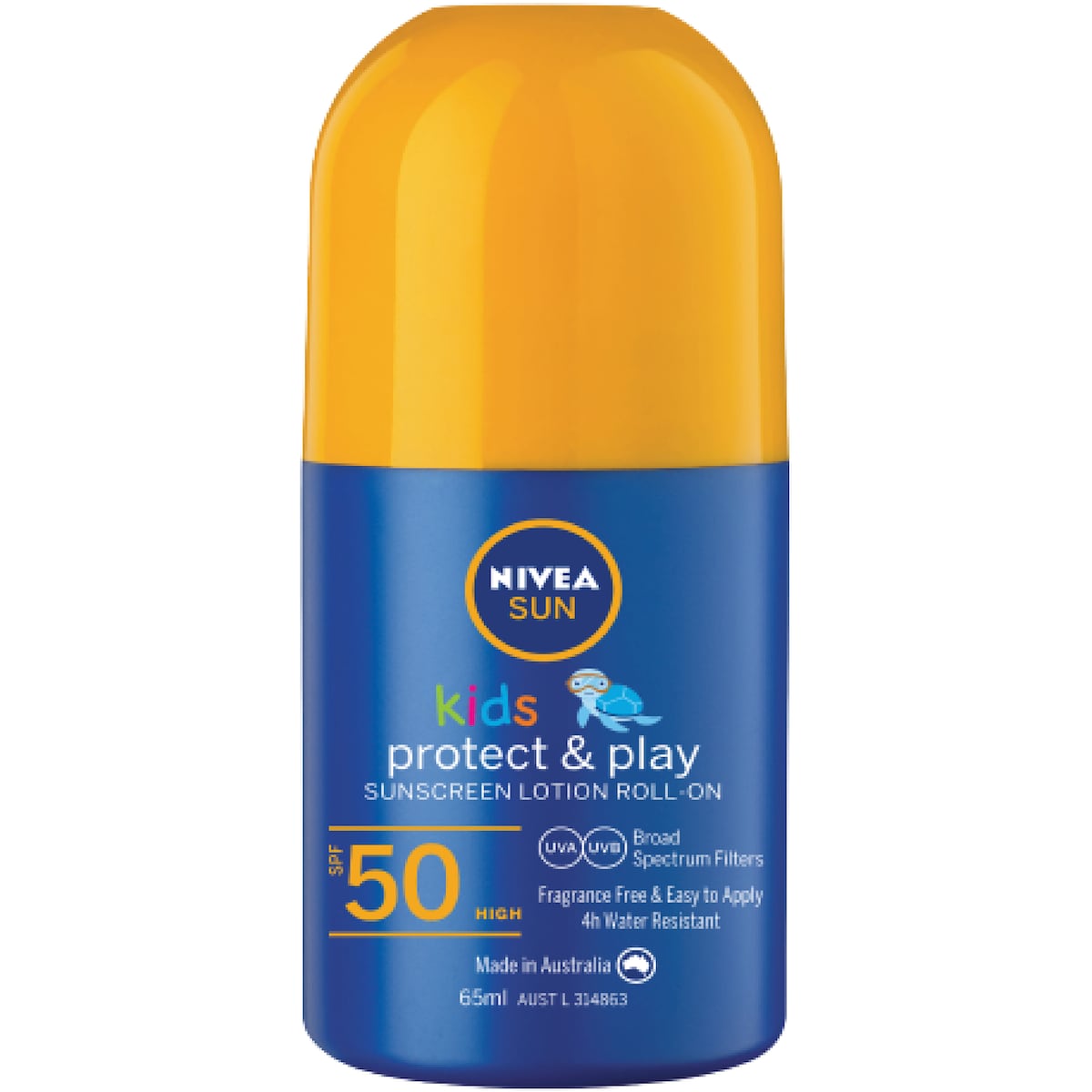 Nivea Spf 50 Sun Kids Protect & Play Roll On Sunscreen 65ml
