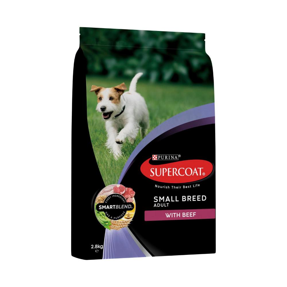 Supercoat Adult Small Breed With Beef Dry Dog Food - 2.8kg
