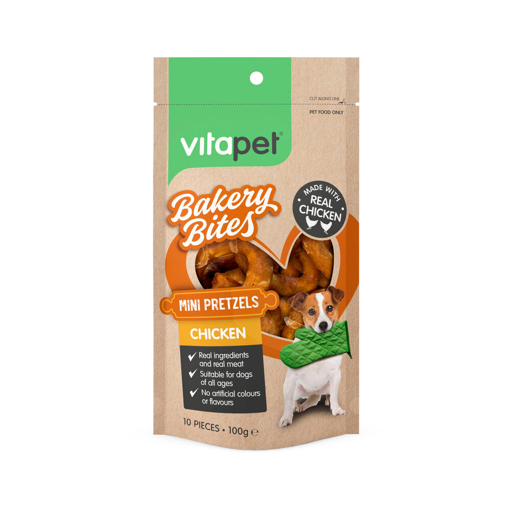 Vitapet Bakery Dog Treats Mini Pretzels - 10 pack