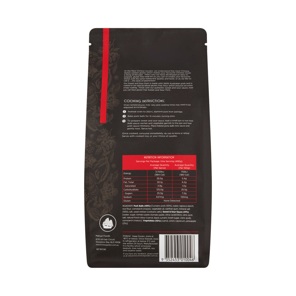 New Chinese Garden Gluten Free Sweet & Sour Pork Kit - 490g