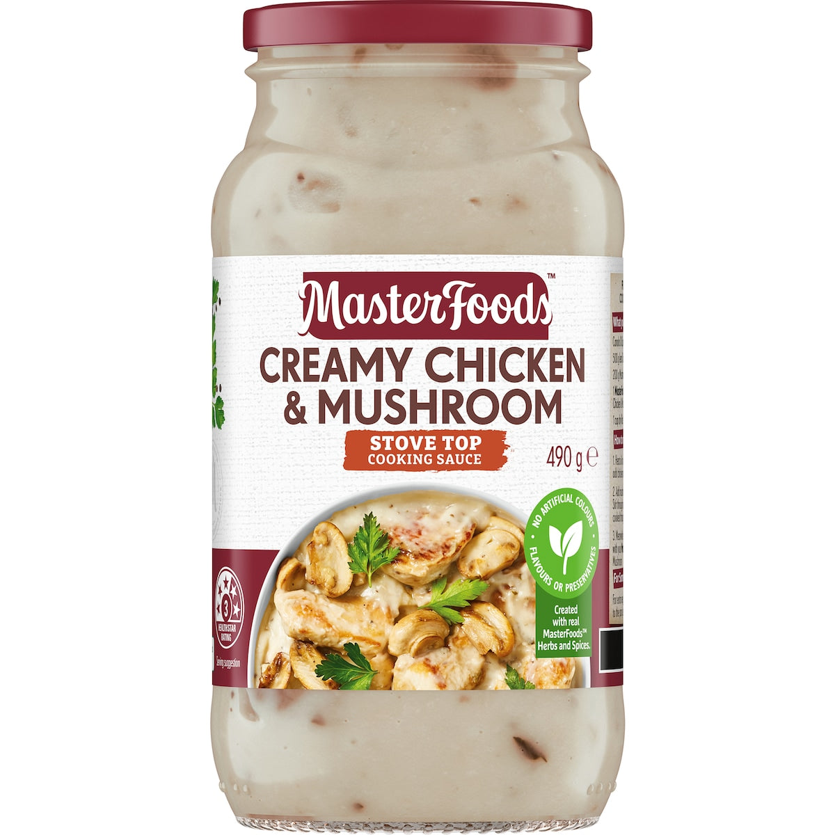 Masterfoods Creamy Chicken & Mushroom Cooking Sauce 490g