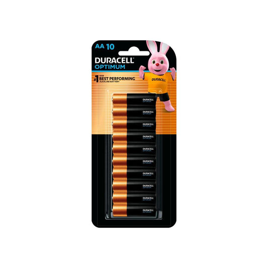 Duracell Optimum AA Alkaline Batteries - 10 Pack