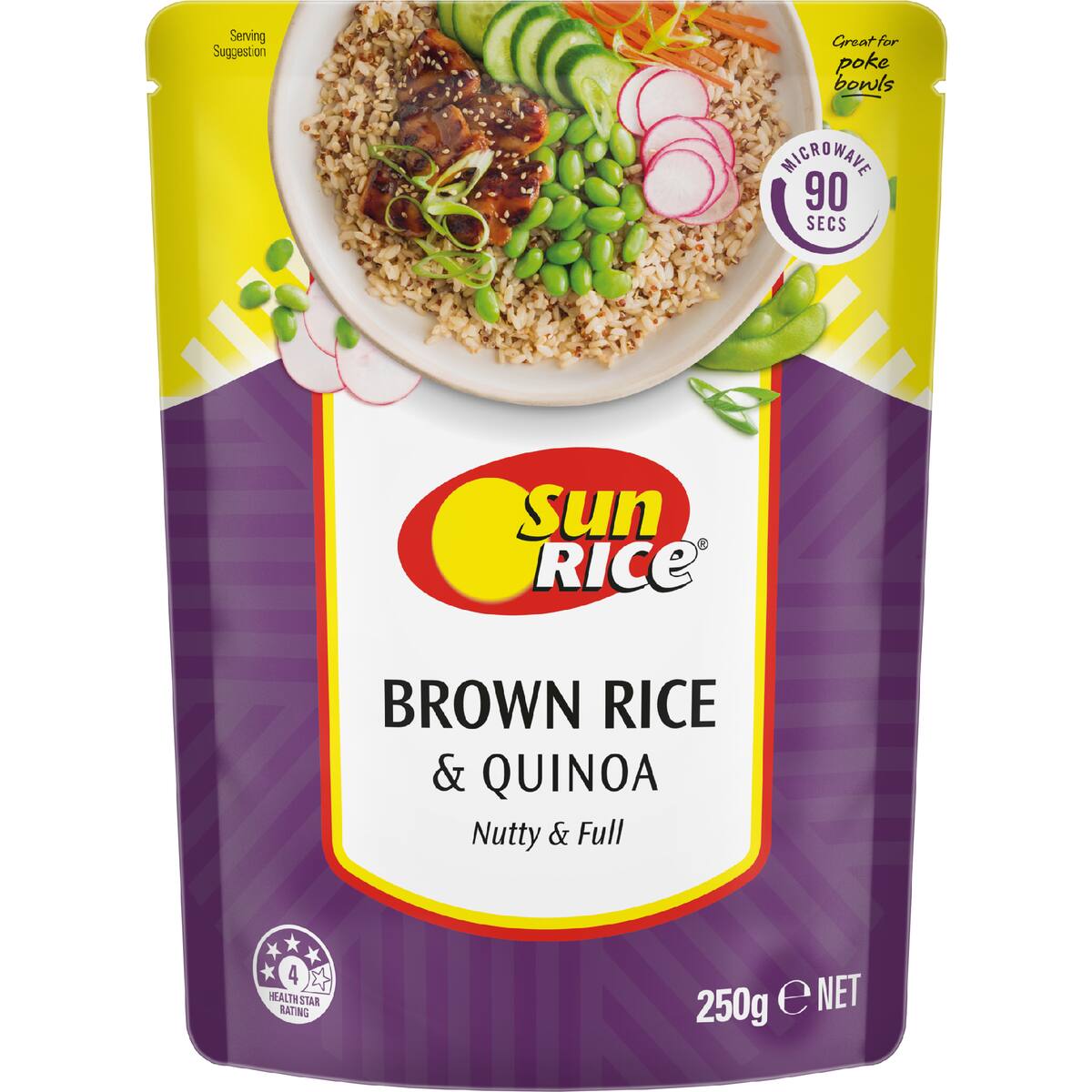 Sunrice Microwave Brown Rice & Quinoa Pouch 250g