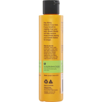 Rufus & Coco Dog Breath Buddy Water Additive 150ml