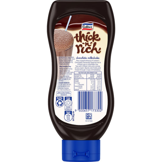 Cottees Thick n Rich Chocolate Sauce Ice Cream Topping 615g
