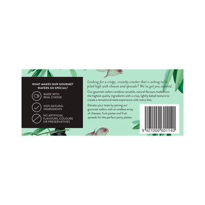 Rutherford & Meyer Gourmet Cheese Wafers Garlic & Olive Oil - 60g