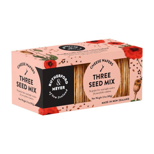Rutherford & Meyer Gourmet Cheese Wafers Three Seed - 60g