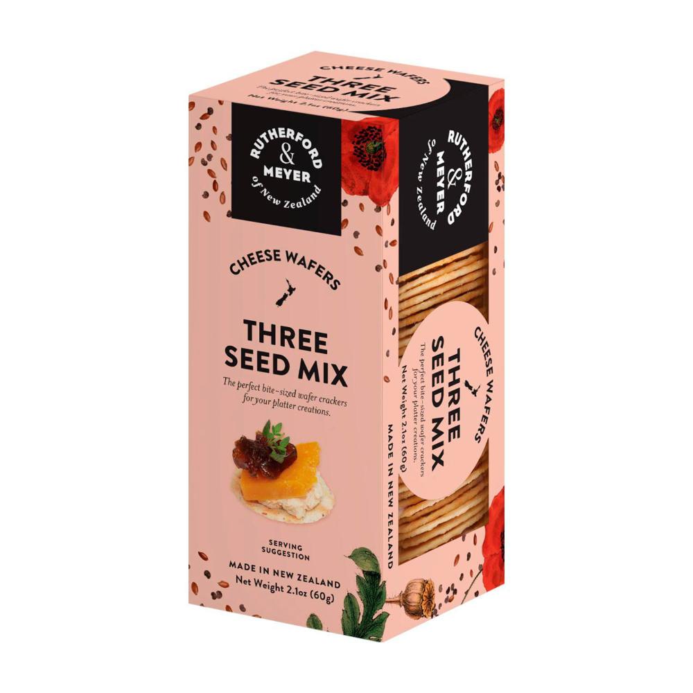 Rutherford & Meyer Gourmet Cheese Wafers Three Seed - 60g
