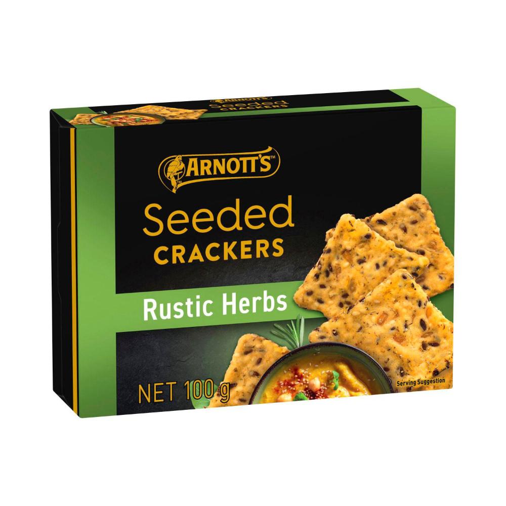 Arnott's Gold Label Seeded Crackers Herb - 100g