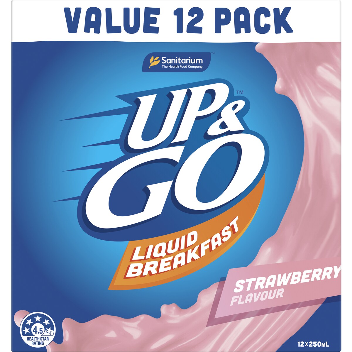 Sanitarium Up&Go Liquid Breakfast Strawberry 12 Pack