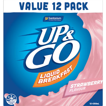 Up&go Liquid Breakfast Strawberry 250ml X 12 Pack