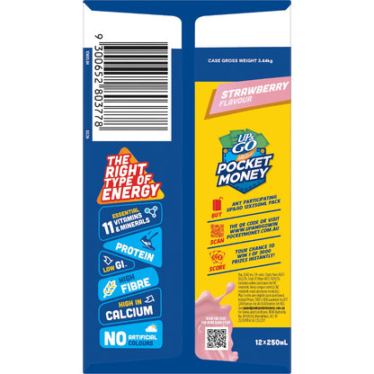 Up&go Liquid Breakfast Strawberry 250ml X 12 Pack