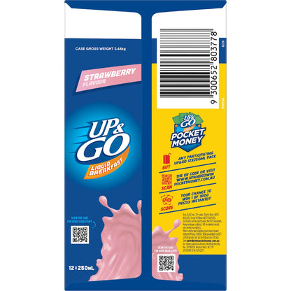 Up&go Liquid Breakfast Strawberry 250ml X 12 Pack
