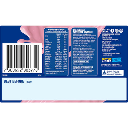 Up&go Liquid Breakfast Strawberry 250ml X 12 Pack