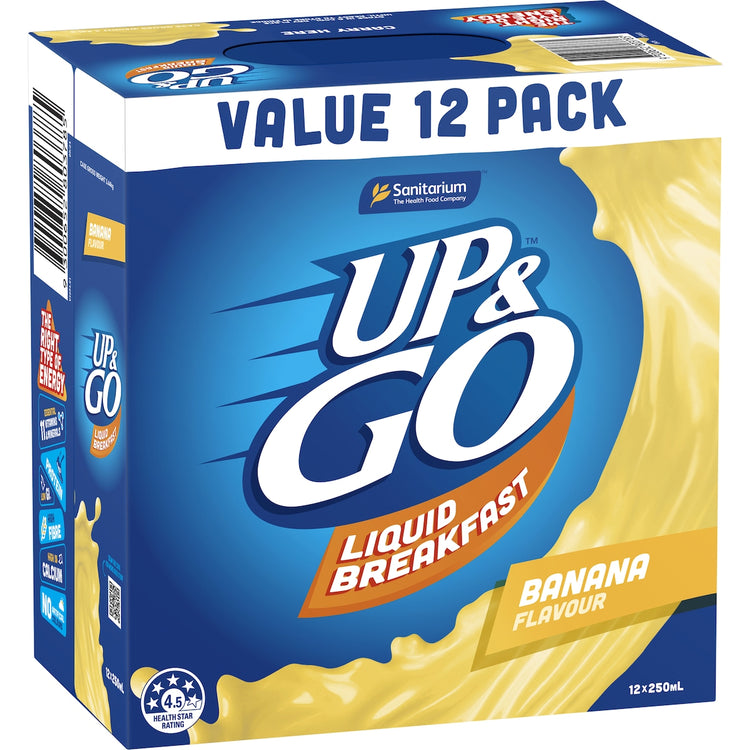 Sanitarium Up&Go Liquid Breakfast Banana 12 Pack
