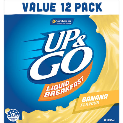 Up&go Liquid Breakfast Banana 250ml X 12 Pack