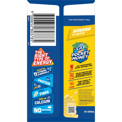 Up&go Liquid Breakfast Banana 250ml X 12 Pack