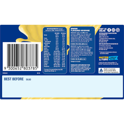 Up&go Liquid Breakfast Banana 250ml X 12 Pack