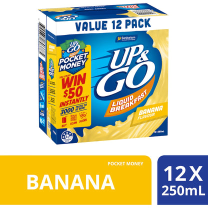 Up&go Liquid Breakfast Banana 250ml X 12 Pack