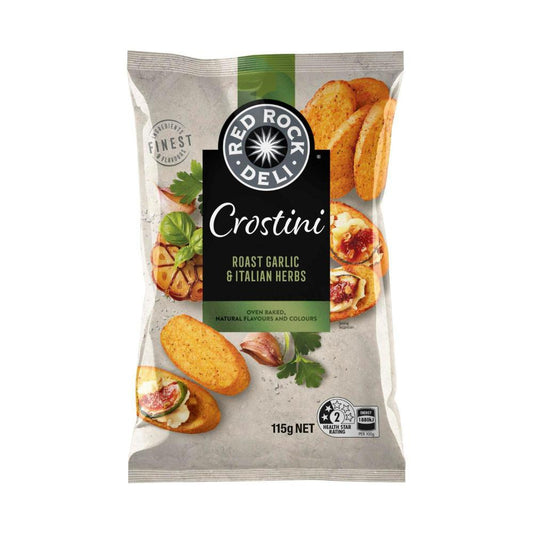 Red Rock Deli Crostini Crackers Italian Herb - 115g