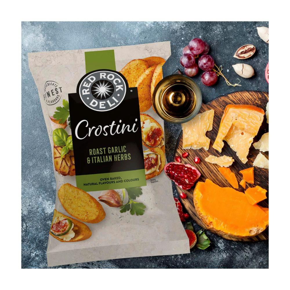Red Rock Deli Crostini Crackers Italian Herb - 115g