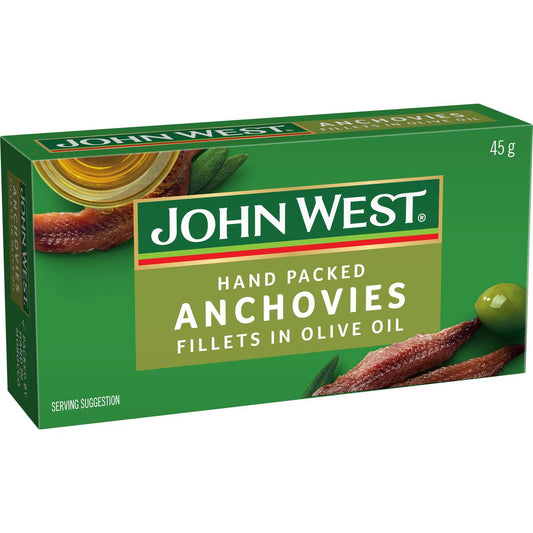 John West Anchovy Fillets In Olive Oil 45g