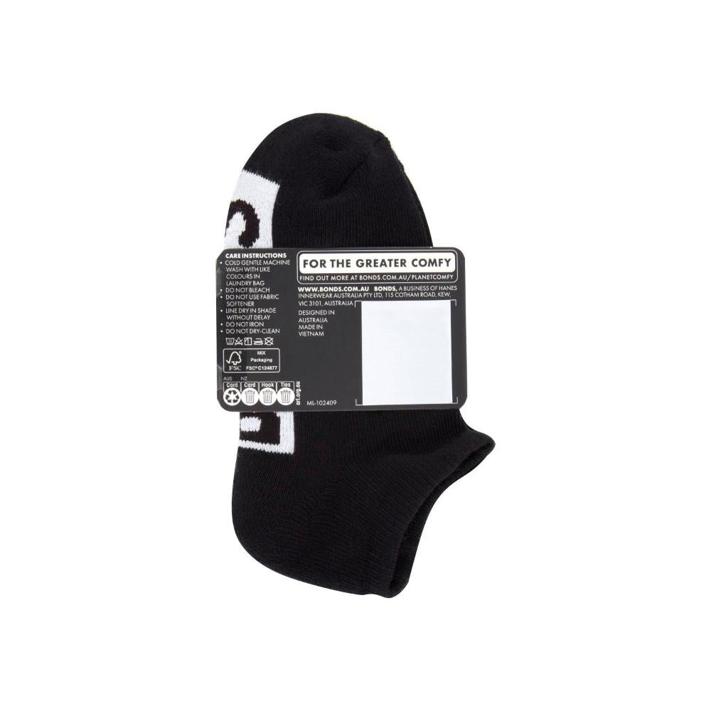 Bonds Kids Logo Low Cut Socks Size 9-12 3 pack