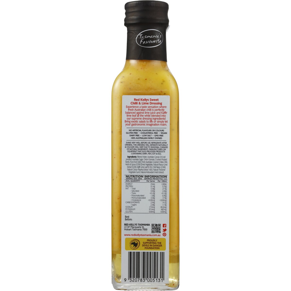 Red Kellys Dressings Sweet Chilli & Lime 250mL