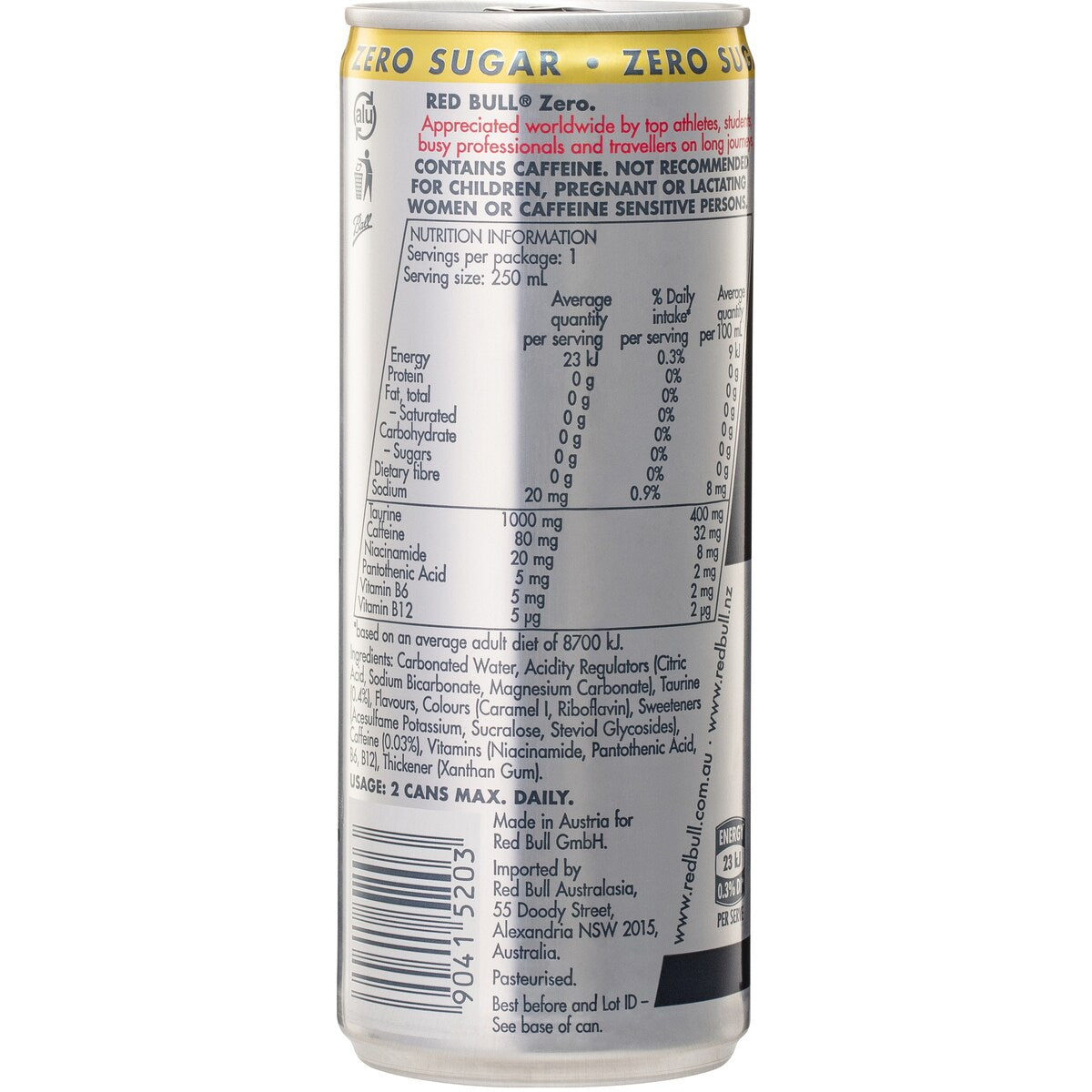 Red Bull Energy Drink Zero 250mL