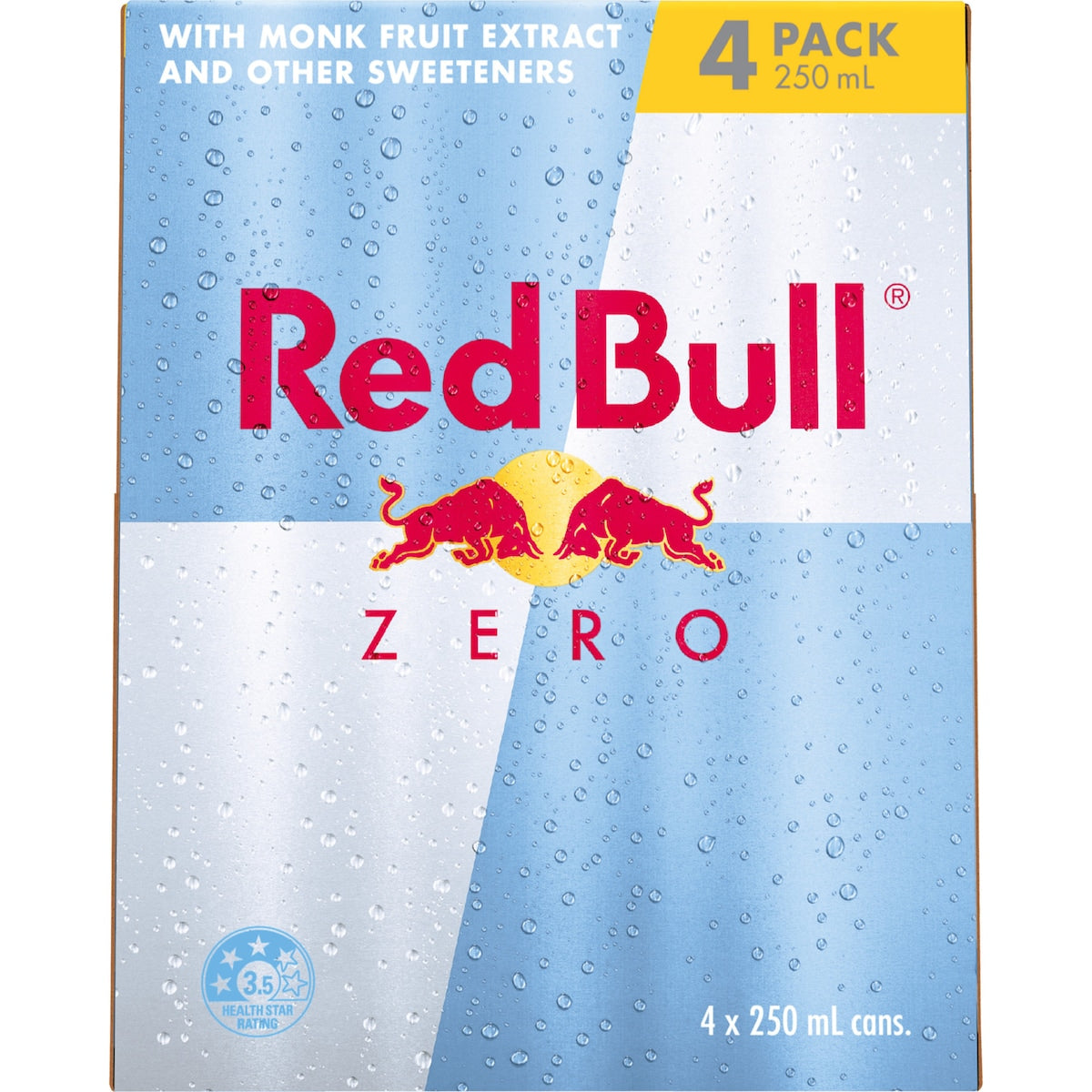 Red Bull Energy Drink Zero 250ml X 4 Pack
