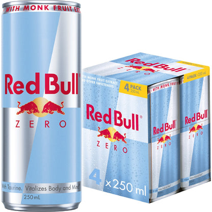 Red Bull Energy Drink Zero 250ml X 4 Pack